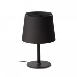 Faro Savoy Sobremesa Negro Pantalla Negra 20305-83