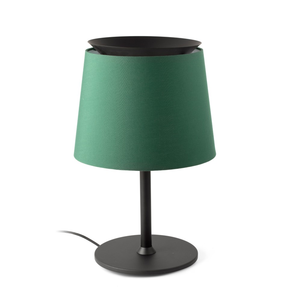Faro Savoy Sobremesa Negro Pantalla Verde 20305-84