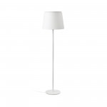Faro Savoy Pie De Salon Blanco Pantalla Blanca 20306-85