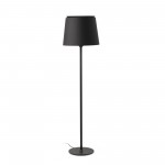 Faro Savoy Pie De Salon Negro Pantalla Negra 20307-86