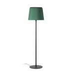 Faro Savoy Pie De Salon Negro Pantalla Verde 20307-87
