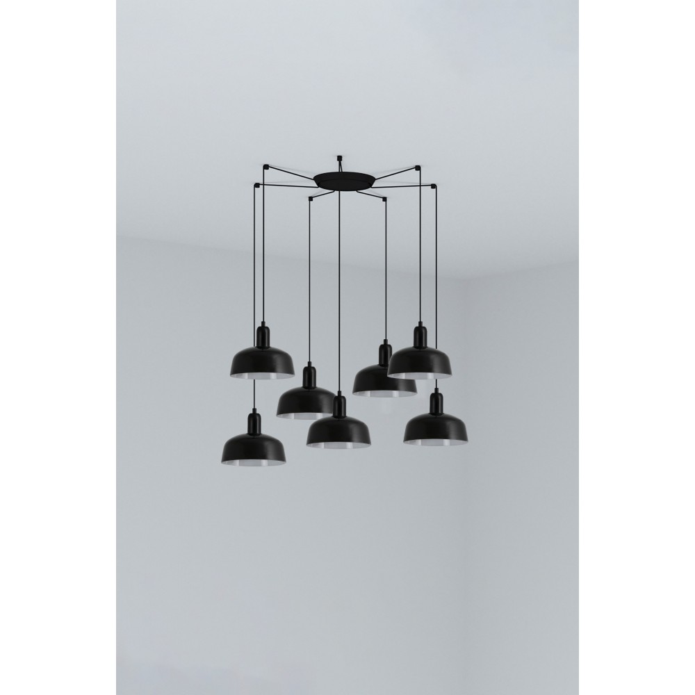 Faro Tatawin Colgante Pantalla S  Negra 1xe27 7l