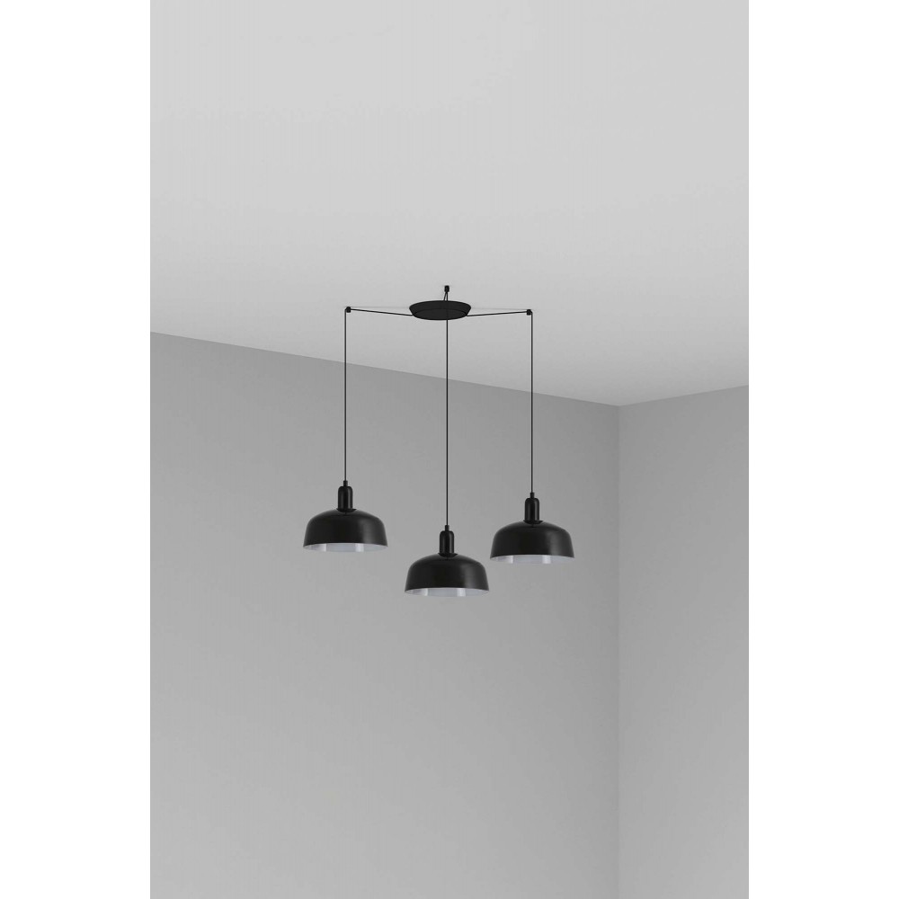 Faro Tatawin Colgante Pantalla M  Negra 1xe27 3l