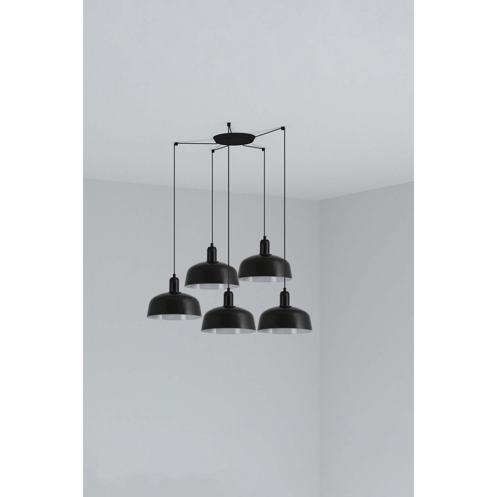 Faro Tatawin Colgante Pantalla M  Negra 1xe27 5l