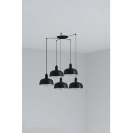 Faro Tatawin Colgante Pantalla M  Negra 1xe27 5l