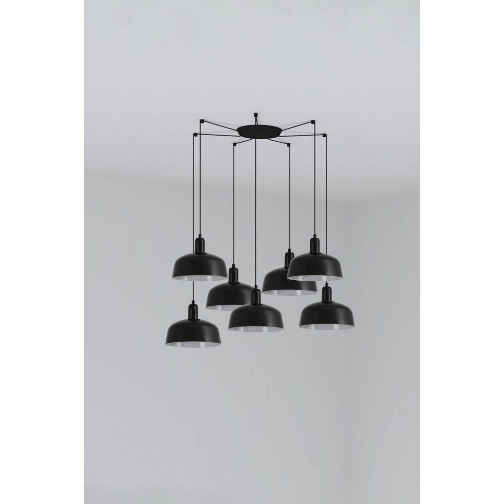Faro Tatawin Colgante Pantalla M  Negra 1xe27 7l