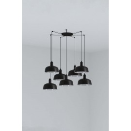 Faro Tatawin Colgante Pantalla M  Negra 1xe27 7l