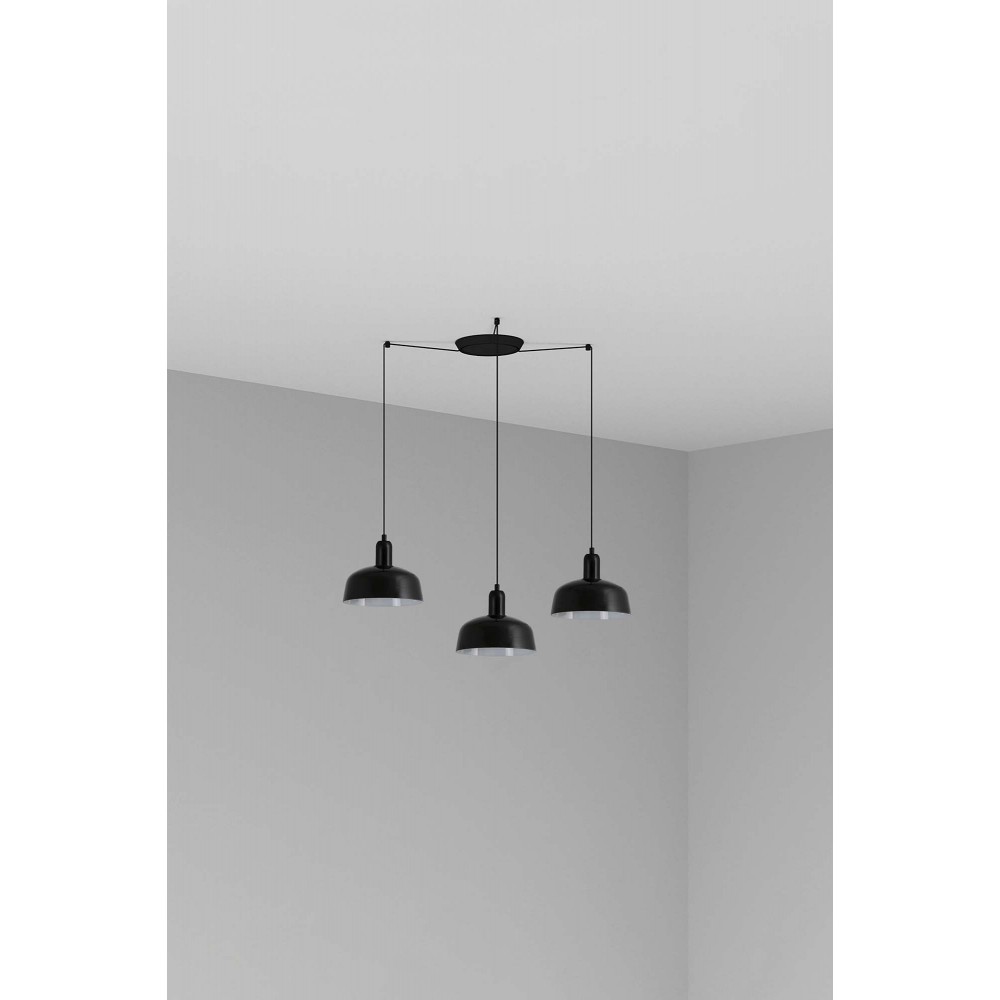 Faro Tatawin S Metal 3L Colgante Negra 20340-141-3L