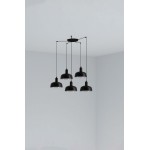Faro Tatawin S Metal 5L Colgante Negra 20340-141-5L