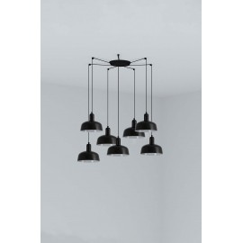 Faro Tatawin S Metal 7L Colgante Negra 20340-141-7L
