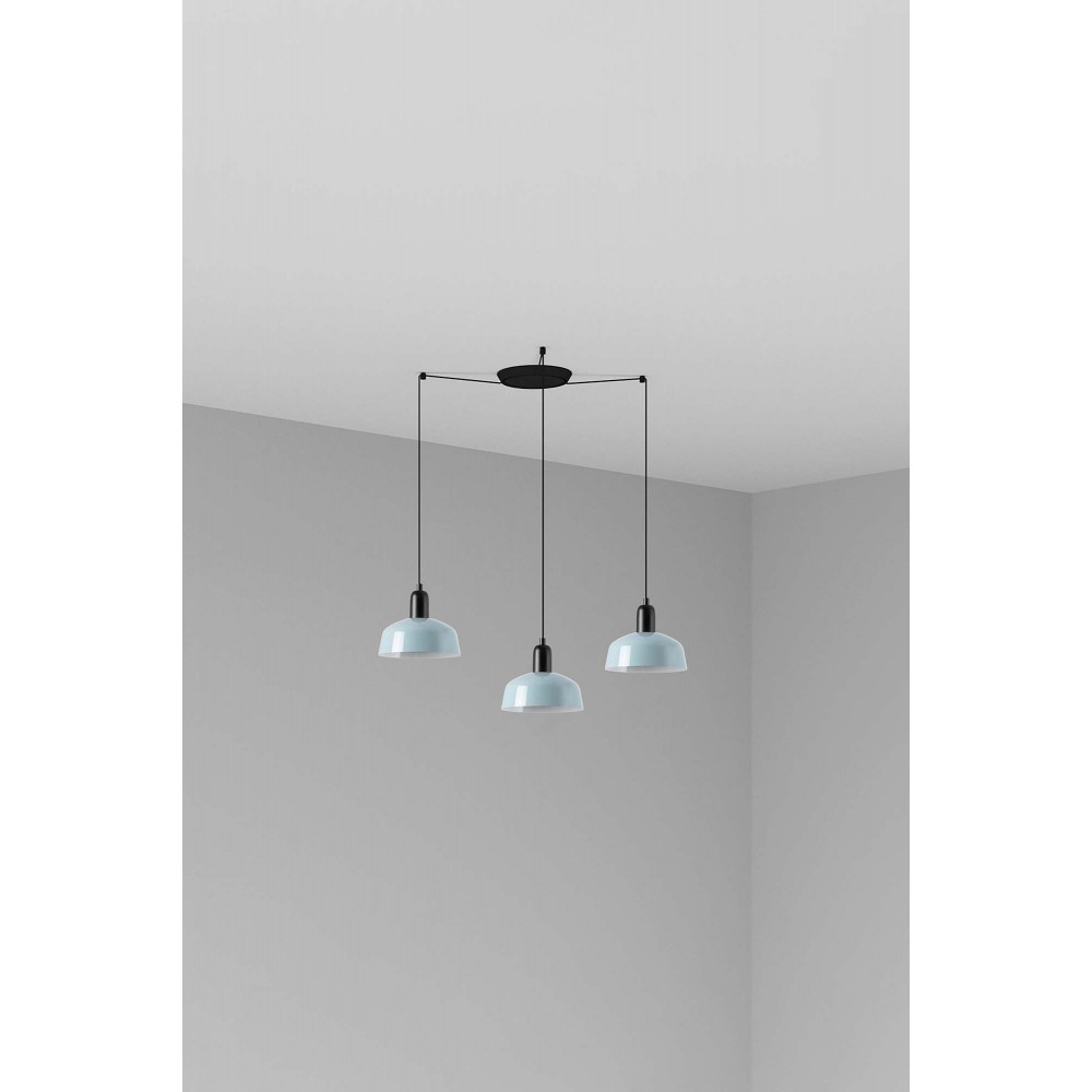 Faro Tatawin S Metal 3L Colgante Azul Gris Aceo 20340-142-3L