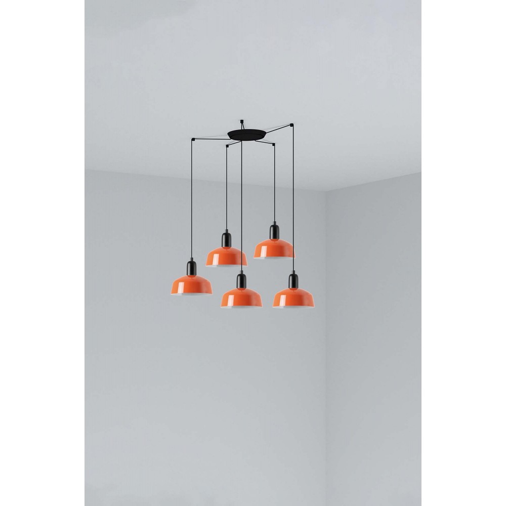 Faro Tatawin S Metal 5L Colgante Naranja Rojizo 20340-143-5L