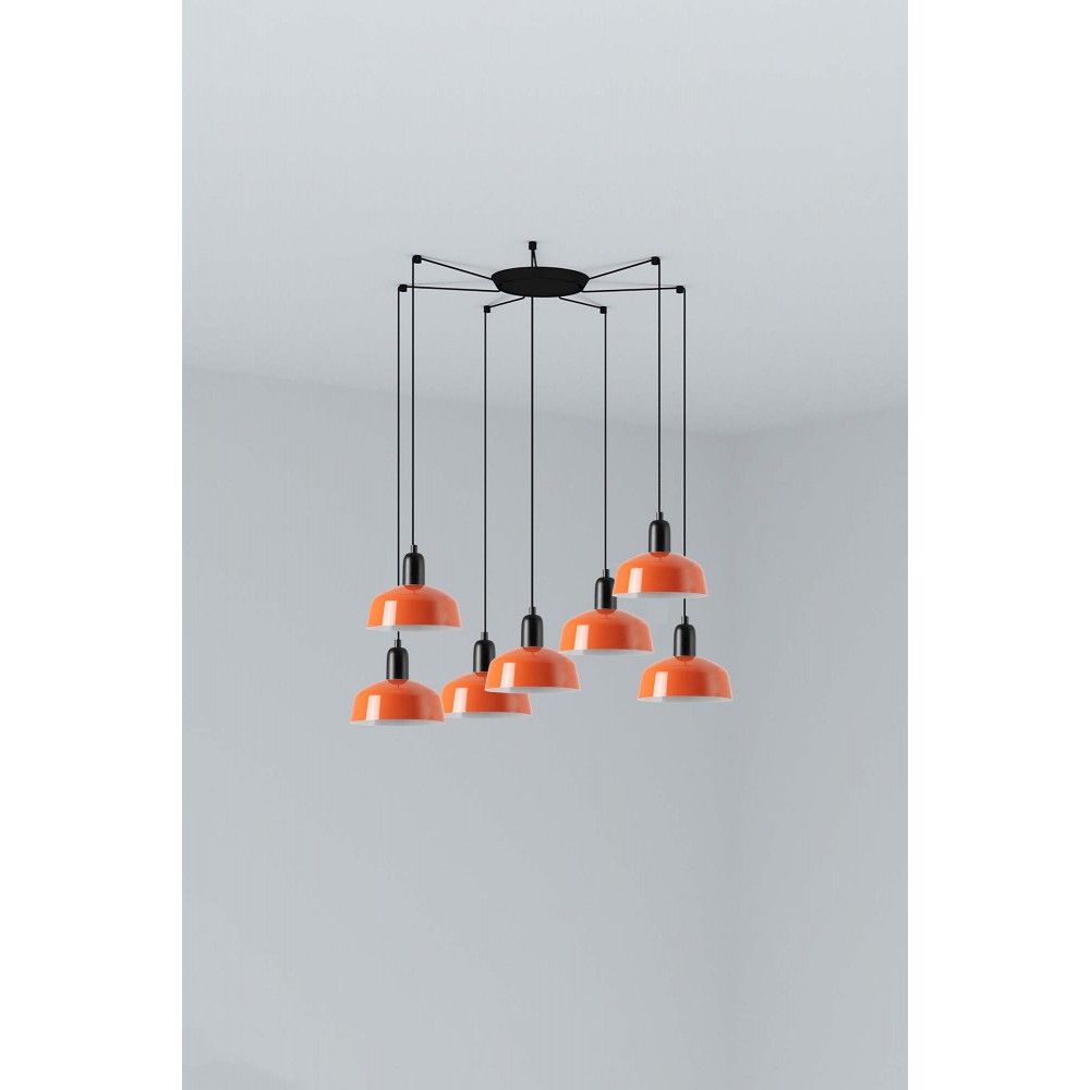 Faro Tatawin S Metal 7L Colgante Naranja Rojizo 20340-143-7L