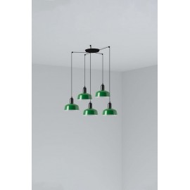 Faro Tatawin S Metal 5L Colgante Verde 20340-144-5L