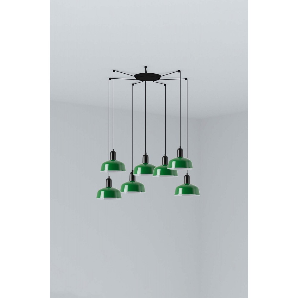 Faro Tatawin S Metal 7L Colgante Verde 20340-144-7L