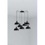 Faro Tatawin M Metal 7L Colgante Negra 20340-146-7L