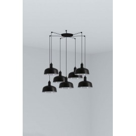Faro Tatawin M Metal 7L Colgante Negra 20340-146-7L