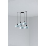 Faro Tatawin M Metal 5L Colgante Azul Gris Aceo 20340-147-5L
