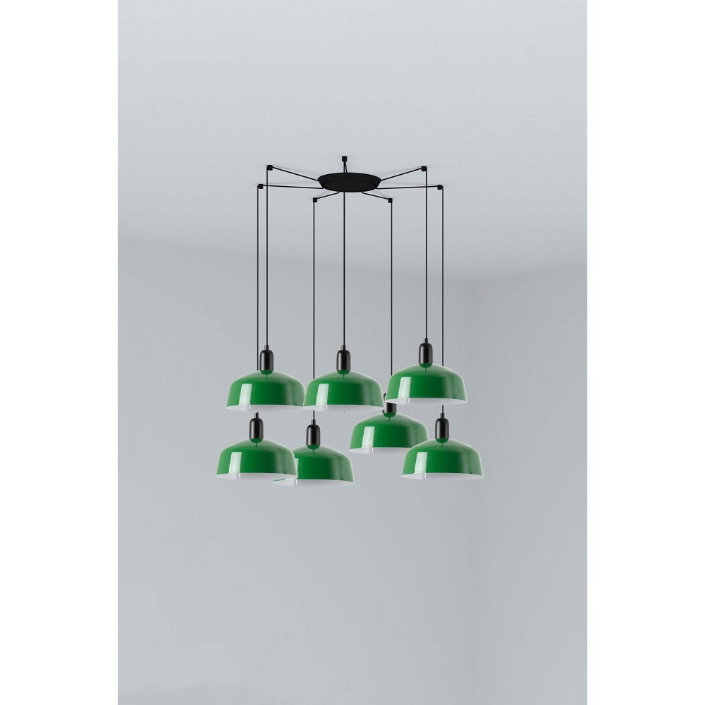 Faro Tatawin M Metal 7L Colgante Verde 20340-149-7L