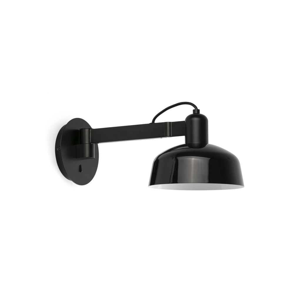 Faro Tatawin Aplique Metal Brazo De Pared Negro 20342-141