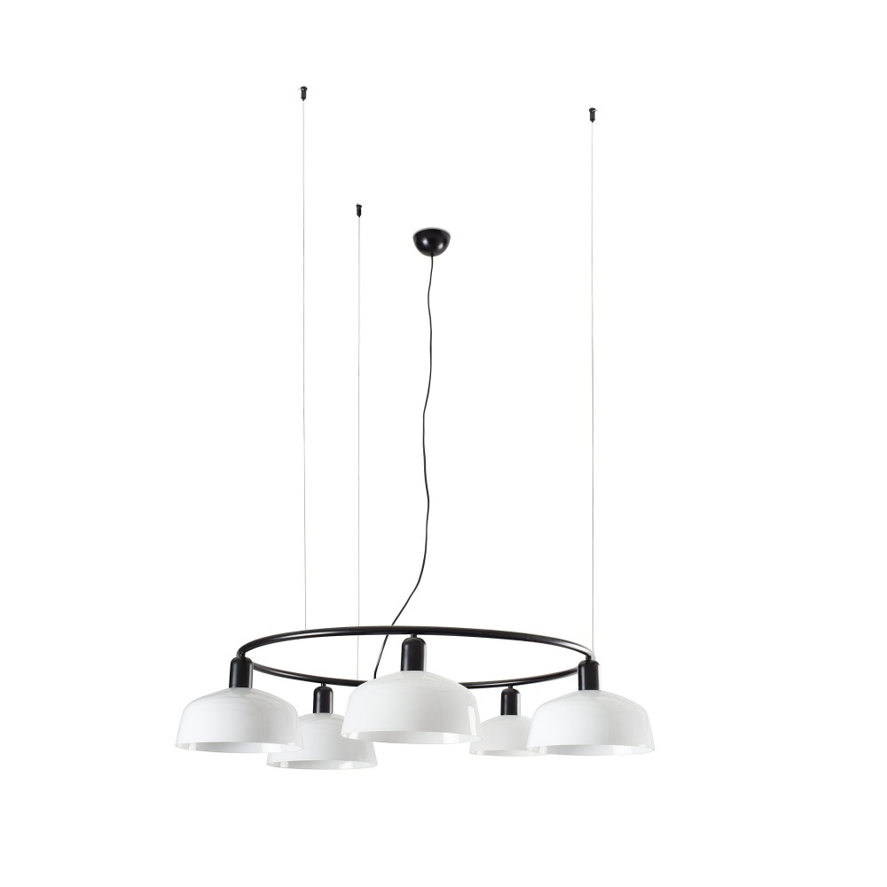 Faro Tatawin Colgante Circular Pantalla M Blanca 5xe27