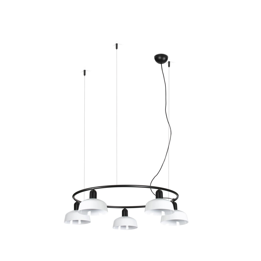 Faro Tatawin S Metal 5L Colgante Circular Blanco 20343-140-5L