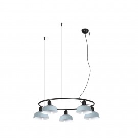 Faro Tatawin S Metal 5L Colgante Circular Blanco 20343-142-5L