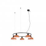 Faro Tatawin S Metal 5L Colgante Circular Naranja Rojizo 20343-143-5L