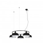 Faro Ventilador Tatawin M Metal 5L Colgante Circular Negro 20343-146-5L