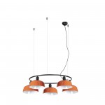 Faro Tatawin M Metal 5L Colgante Circular Naranja Rojizo 20343-148-5L