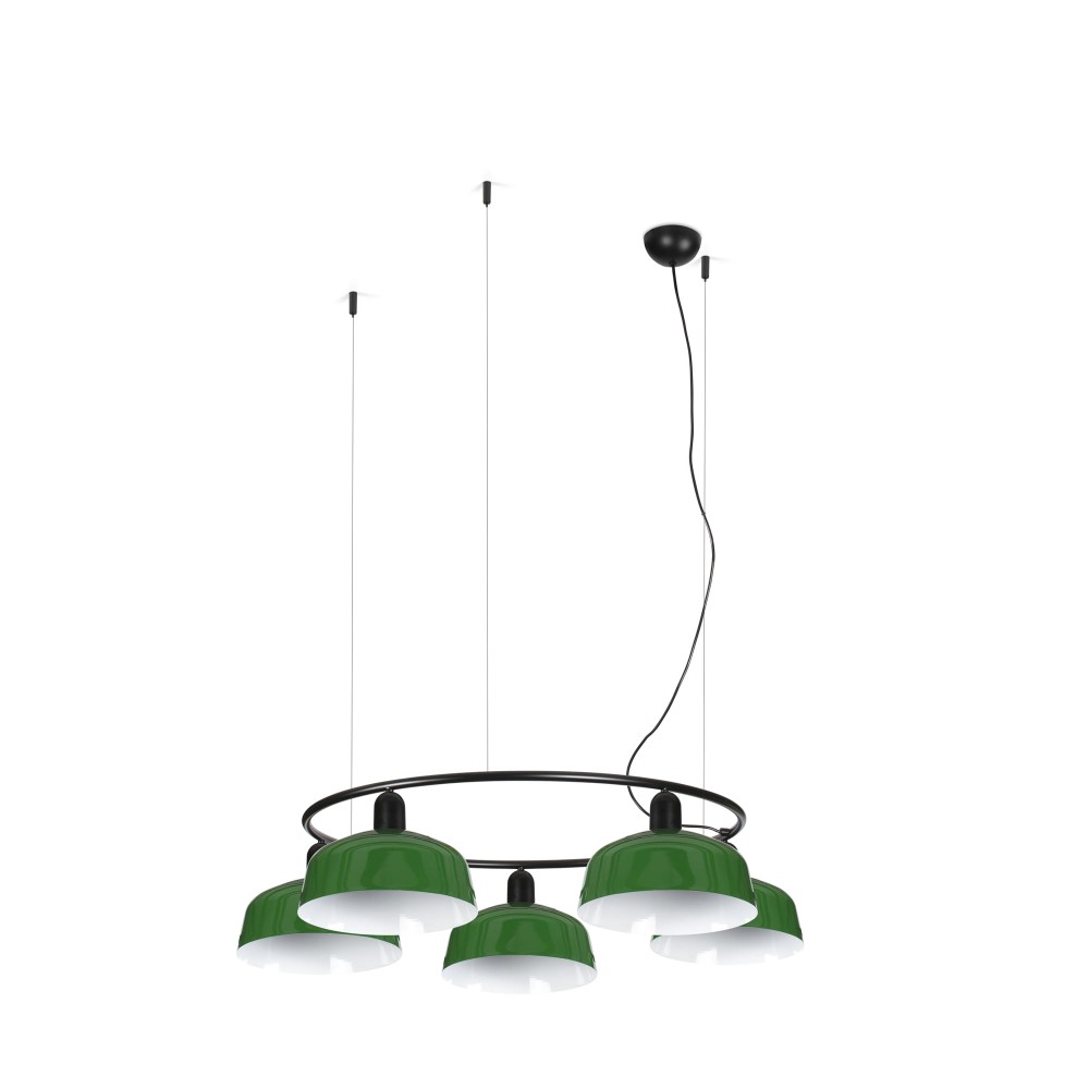 Faro Tatawin M Metal 5L Colgante Circular Verde 20343-149-5L