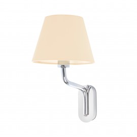 Faro Eterna Aplique Cromo E27 15W Pantalla Beige 24005-11