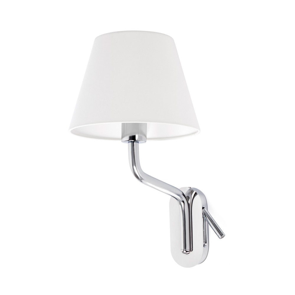 Faro Eterna Aplique Cromo E27 15W Lector Izquierda Led 24007-10