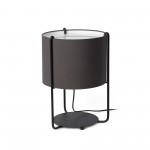 Faro Drum Sobremesa Negra Pantalla Gris 1xE27 24020-32