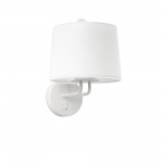 Faro Montreal Aplique Blanco Pantalla Blanca 24030-01