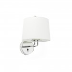 Faro Montreal Aplique Cromo Pantalla Blanca 24031-01