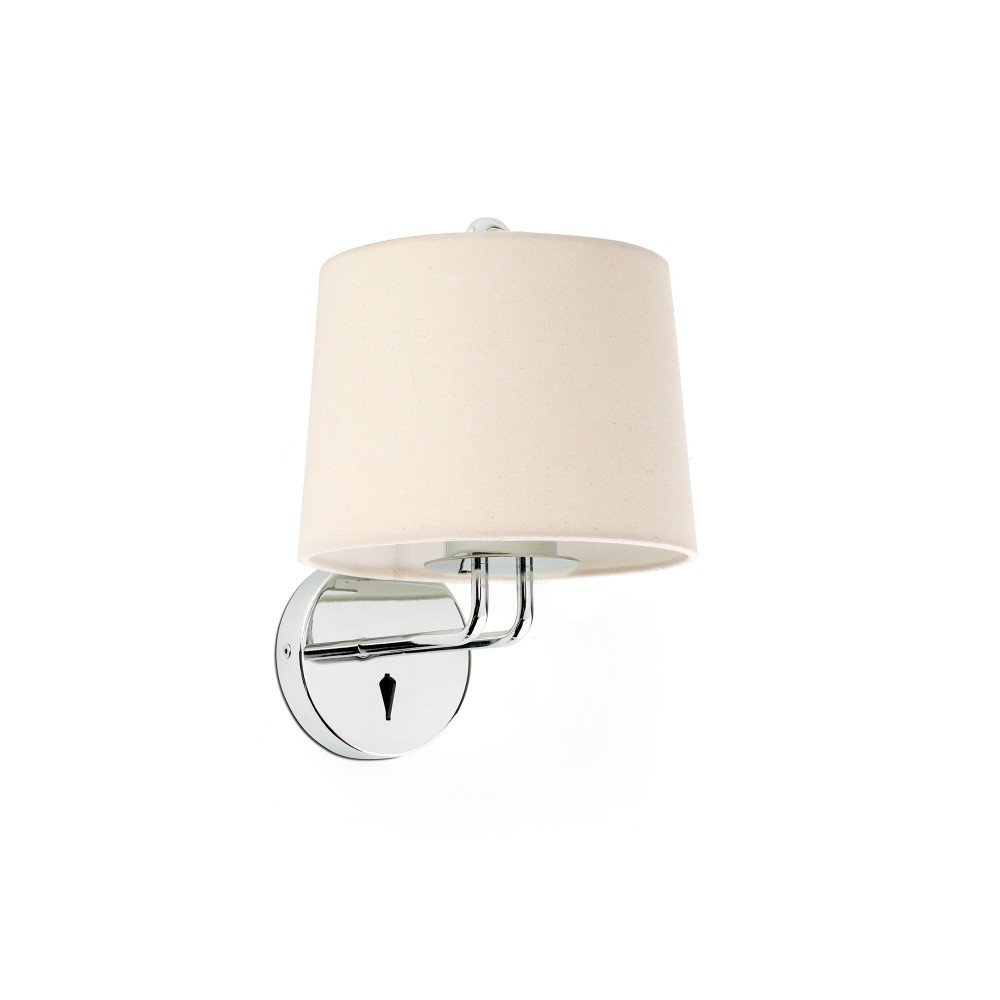 Faro Montreal Aplique Cromo Pantalla Beige 24031-02
