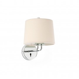 Faro Montreal Aplique Cromo Pantalla Beige 24031-02