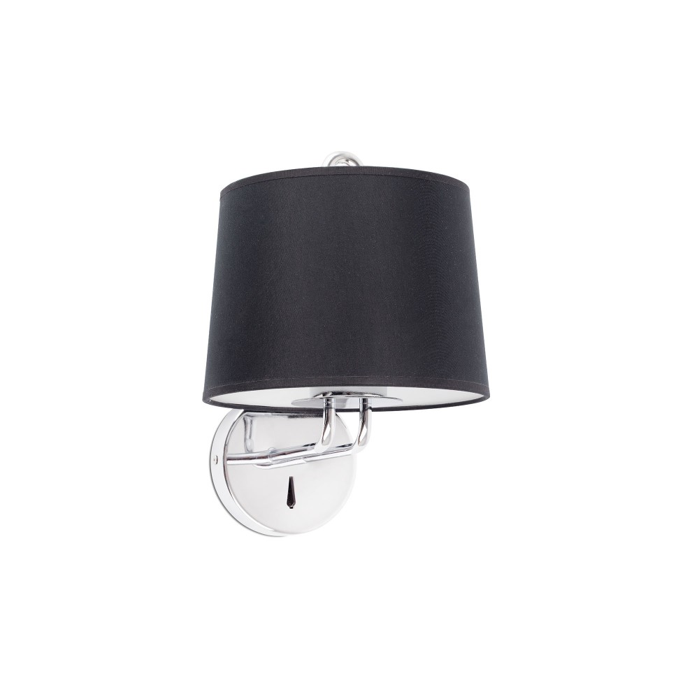 Faro Montreal Aplique Cromo Pantalla Negra 24031-03