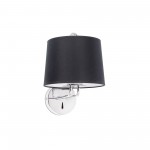 Faro Montreal Aplique Cromo Pantalla Negra 24031-03