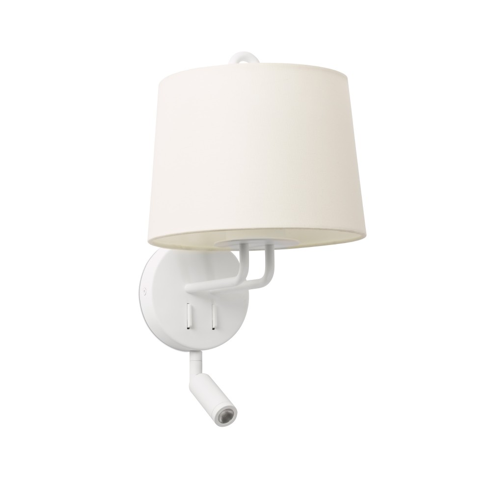Faro Montreal Aplique y Lector Blanco Pantalla Blanca 24032-01