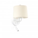 Faro Montreal Aplique y Lector Blanco Pantalla Beige 24032-02