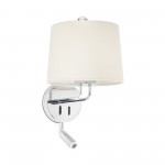 Faro Montreal Aplique y Lector Cromo Pantalla Beige 24033-02