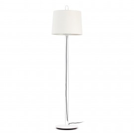 Faro Montreal Pie De Salon Blanco Pantalla Blanca 24036-07