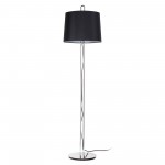 Faro Montreal Pie De Salon Cromo Pantalla Negra 24037-09