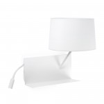 Faro Handy Aplique Blanco Derecha 1Xe27 20W Usb Led 3W 28414