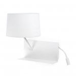 Faro Handy Aplique Blanco Izqda 1Xe27 20W Usb Led 3W 28415