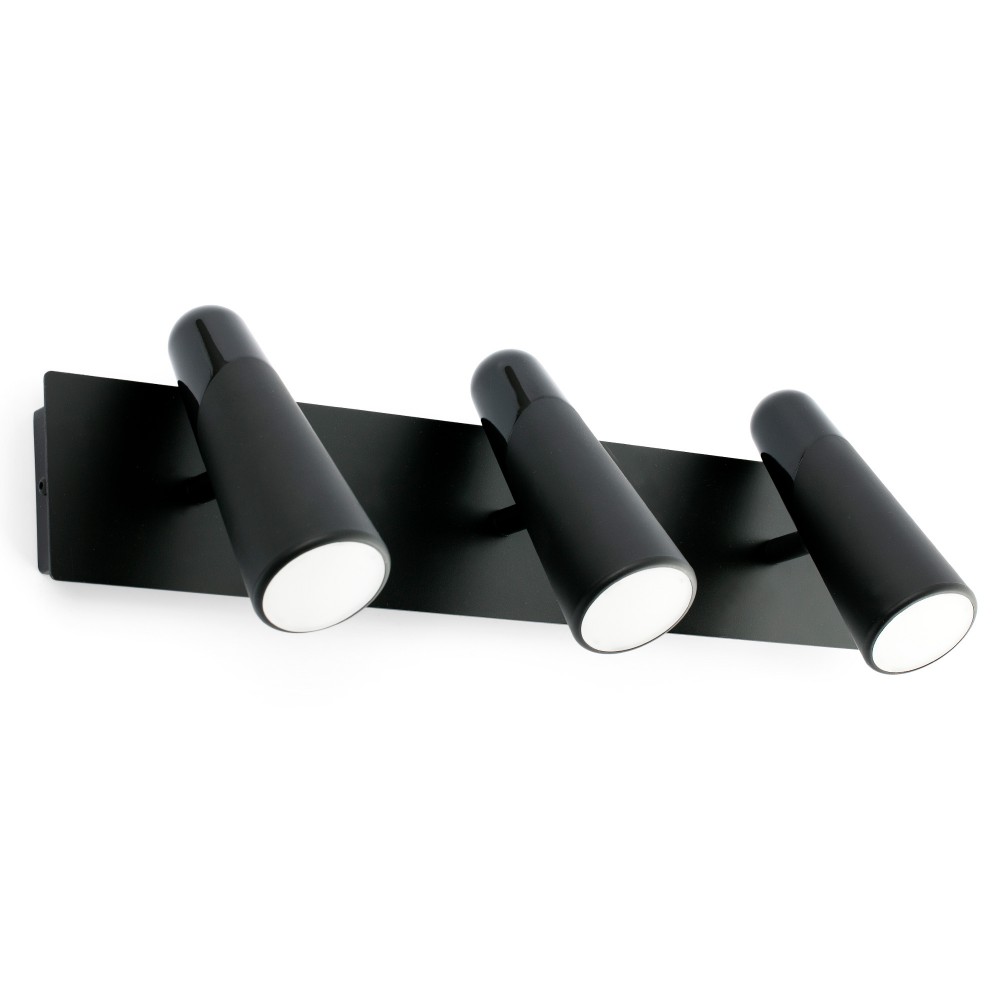 Faro Lao Aplique Negro Led 3 X 4,5W 3000K 29043