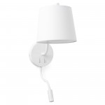 Faro Berni Aplique Blanco Con Lector E27 20W Led 3W 29329