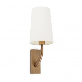 Faro Rem Aplique Oro Viejo Pantalla Blanca 29681-19
